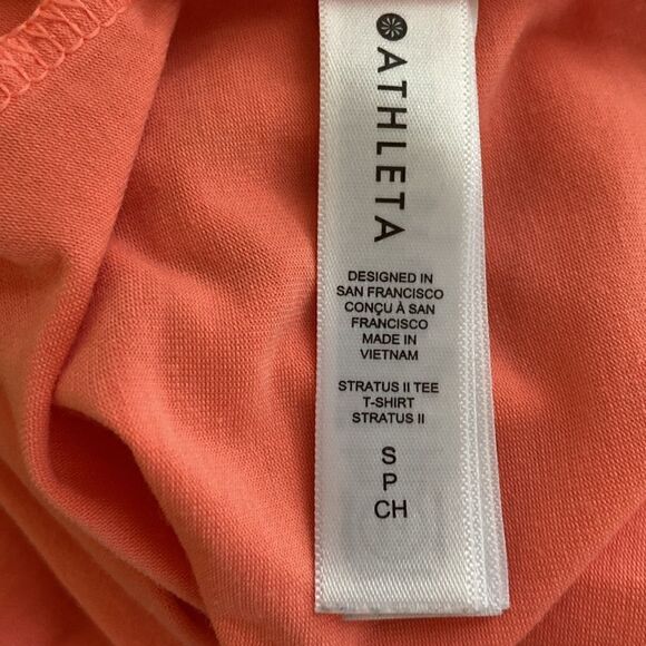 Athleta Coral Stratus II Lightweight Tee Short Sleeve T-Shirt Size Small - Picture 7 of 9